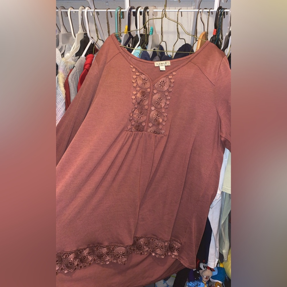 one world maroon 2X dress shirt